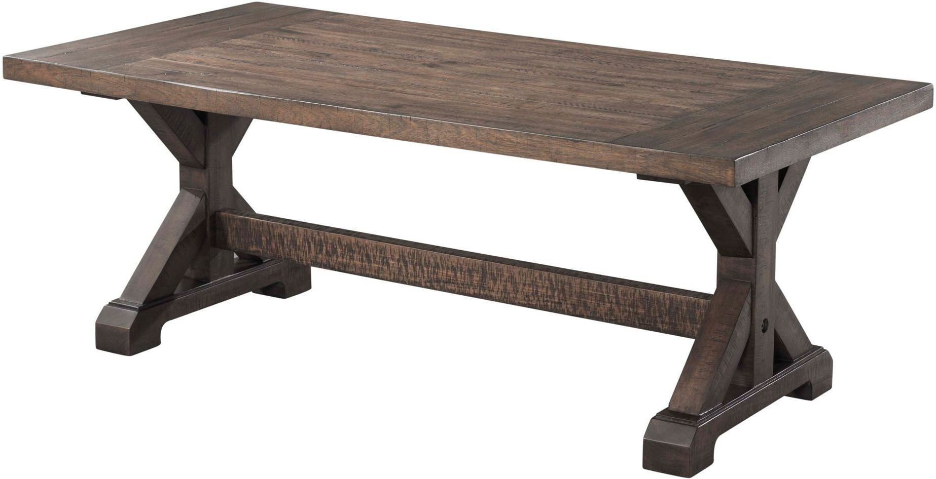 Flynn Walnut Trestle Coffee Table from Elements Furniture Coleman