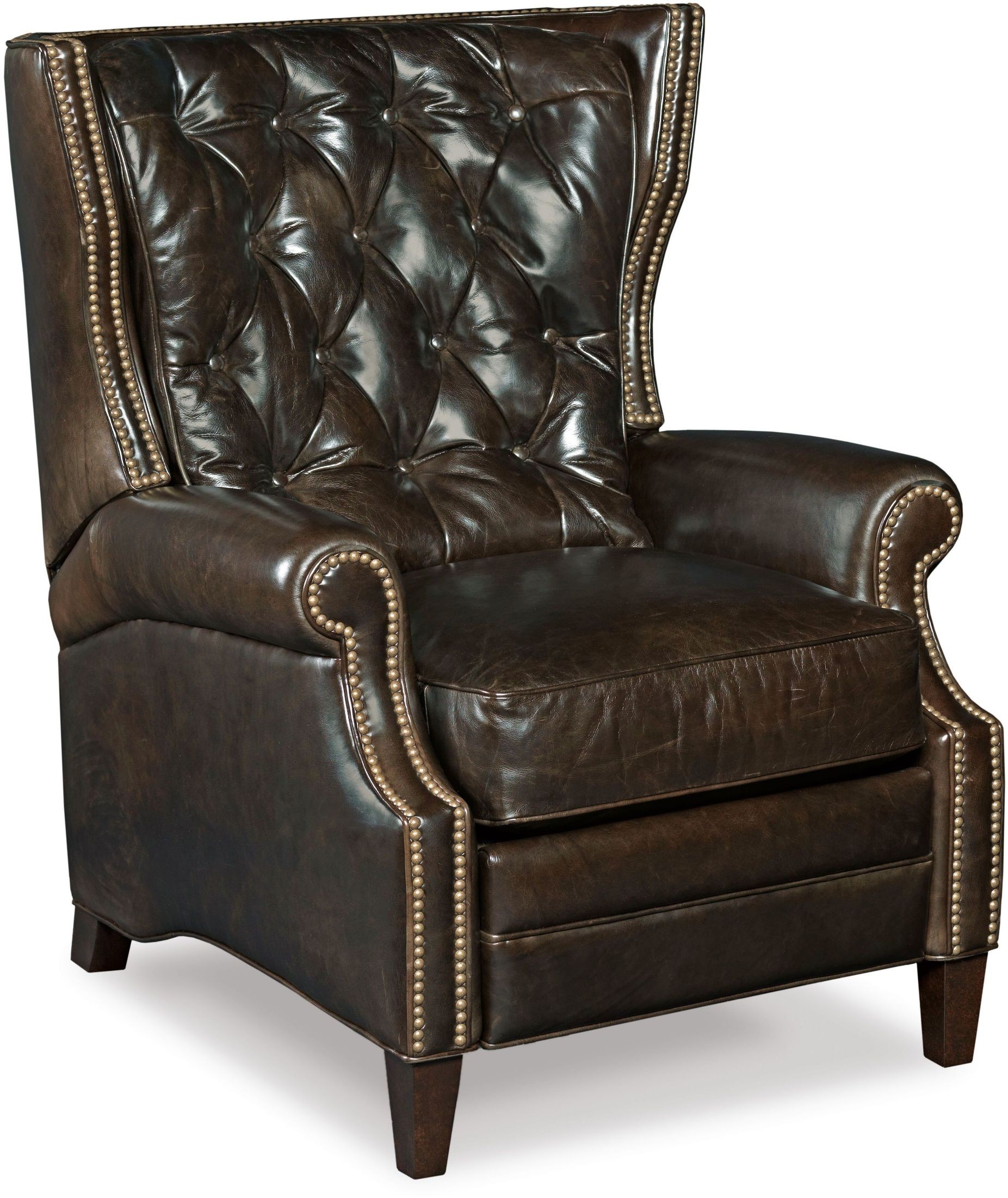 Hudson Brown Leather Recliner from Hooker Coleman Furniture