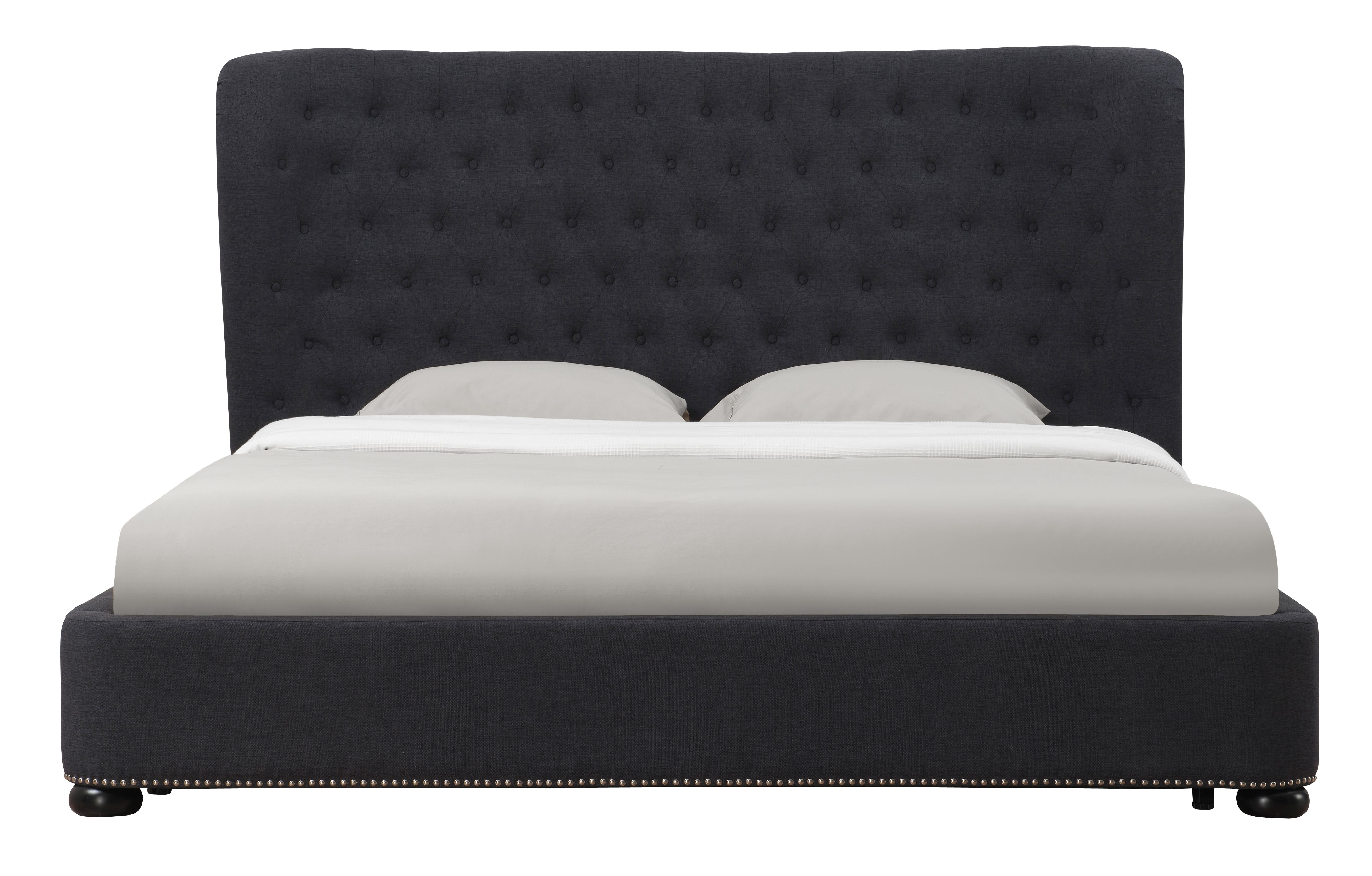 Finley Grey Linen Bed in King from TOV (TOVB10K) Coleman Furniture