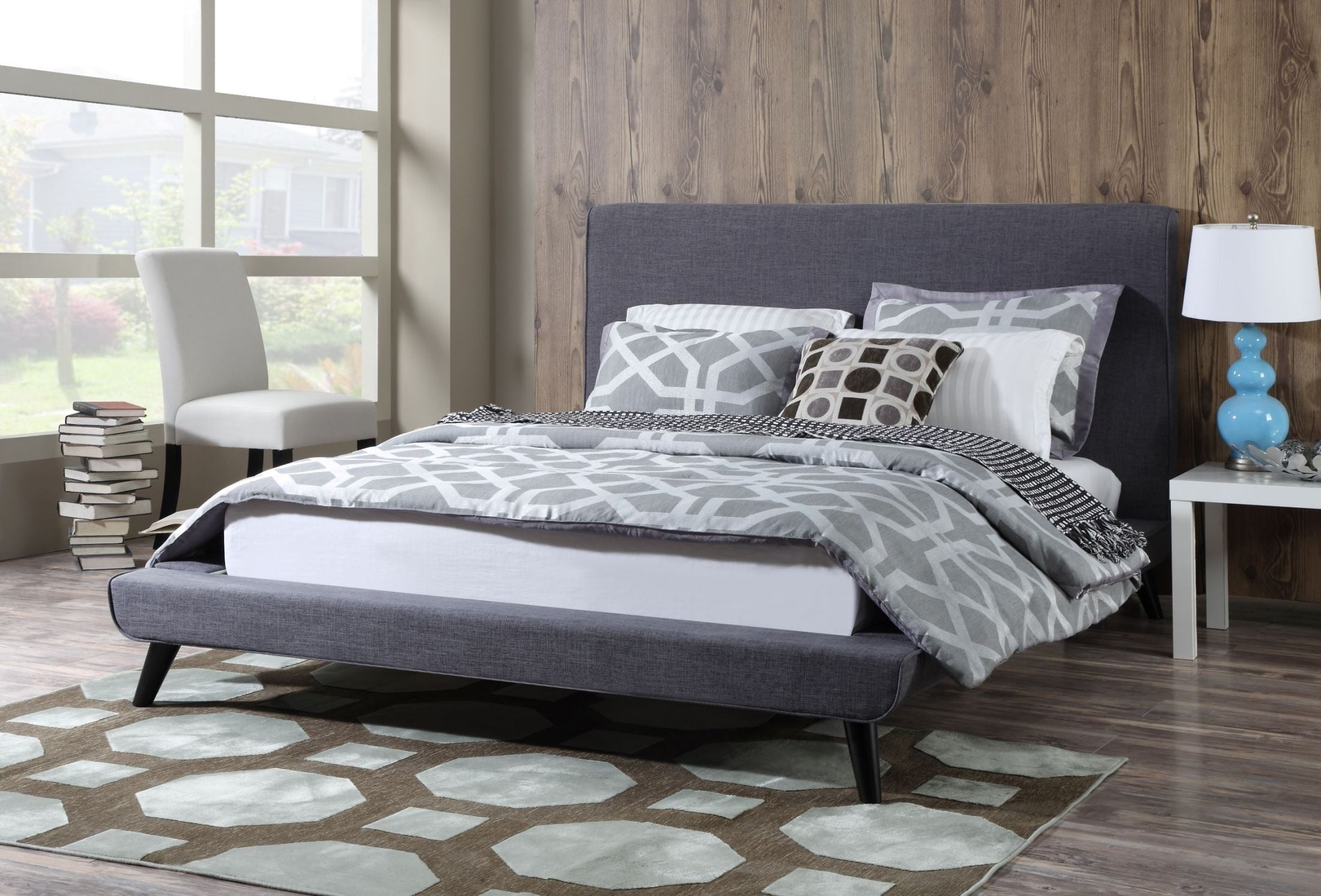Nixon Gray Linen Queen Bed from TOV Coleman Furniture