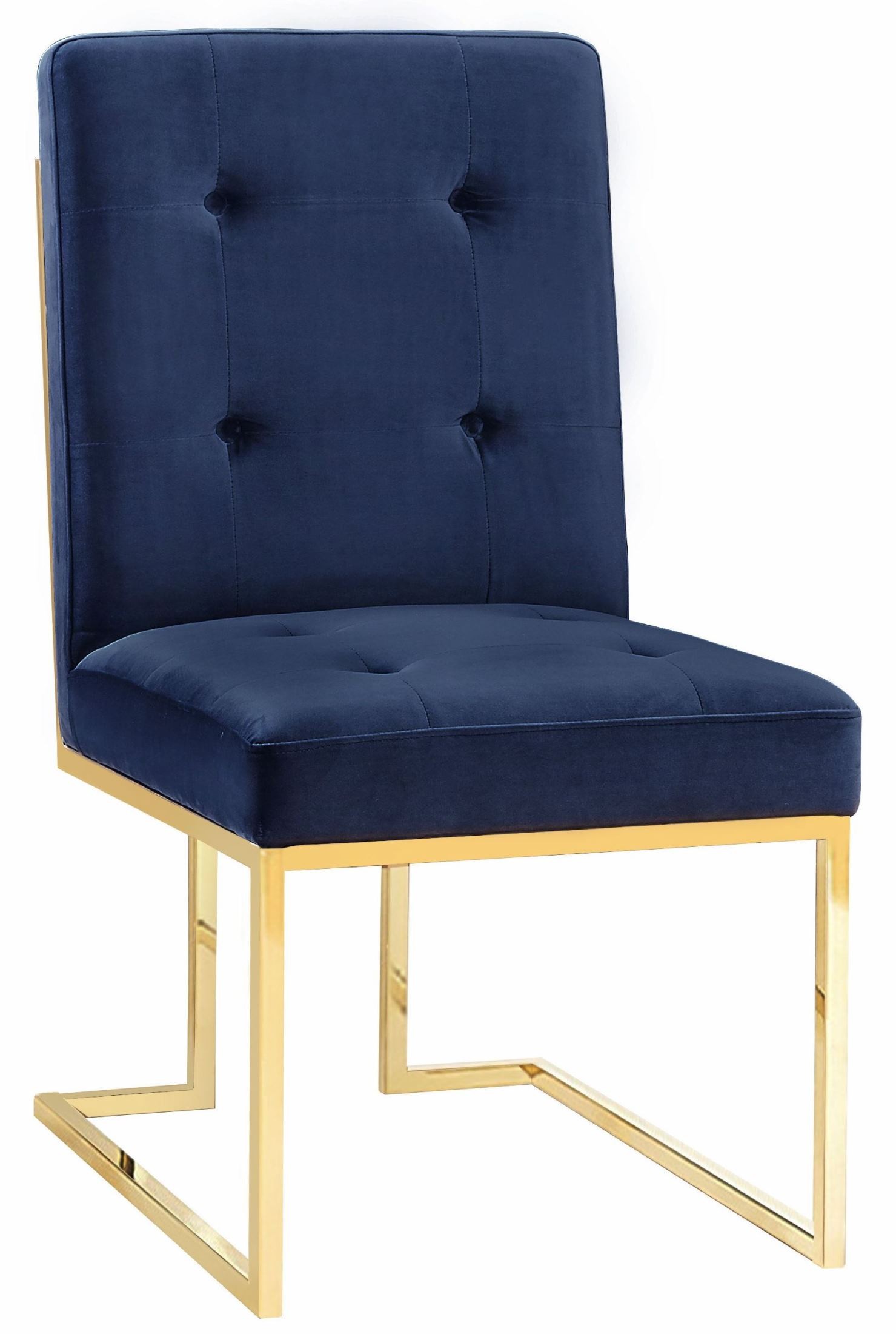 Akiko Navy Velvet Chair Set of 2 from TOV Coleman Furniture