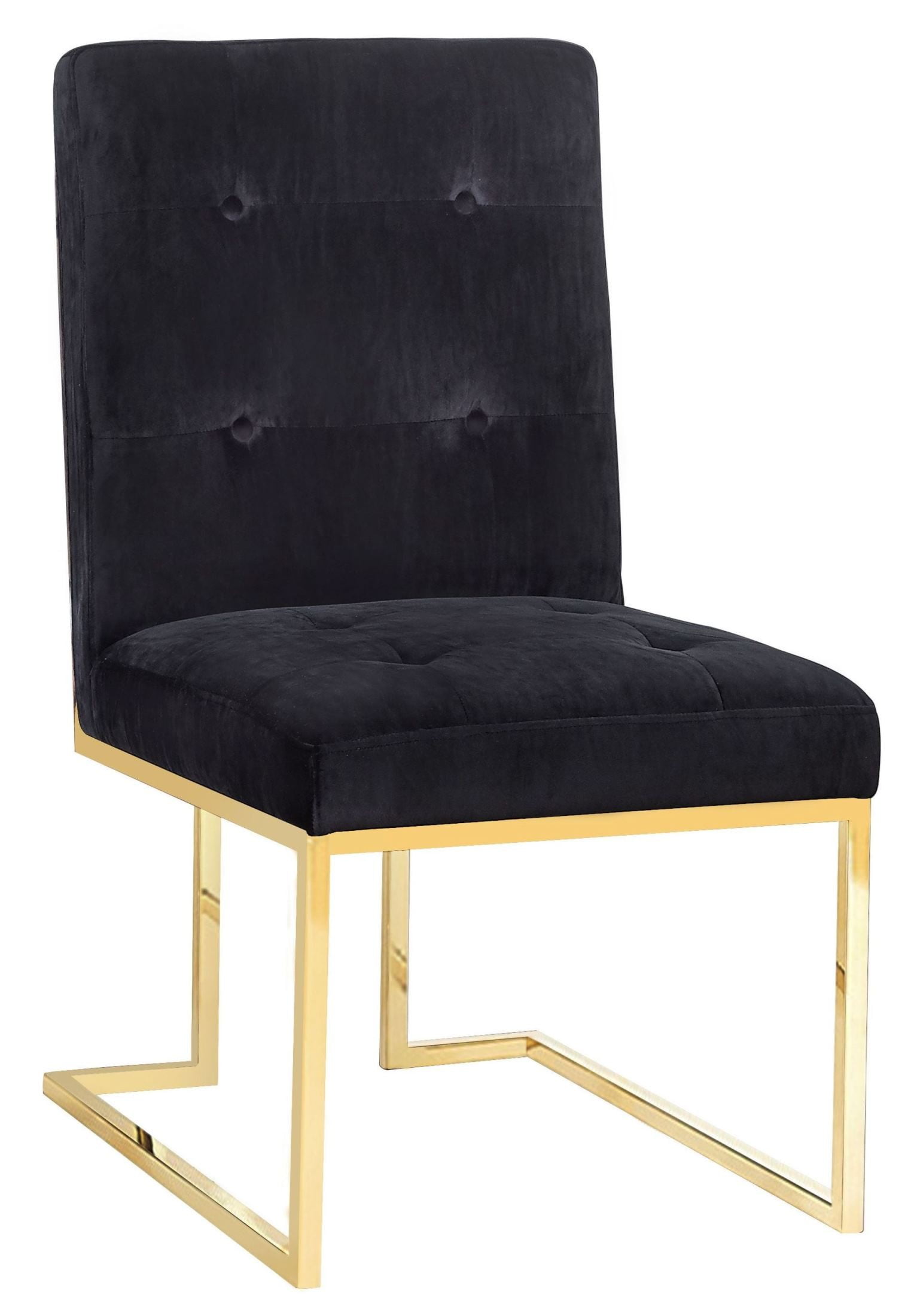 Akiko Black Velvet Chair Set of 2 from TOV Coleman Furniture