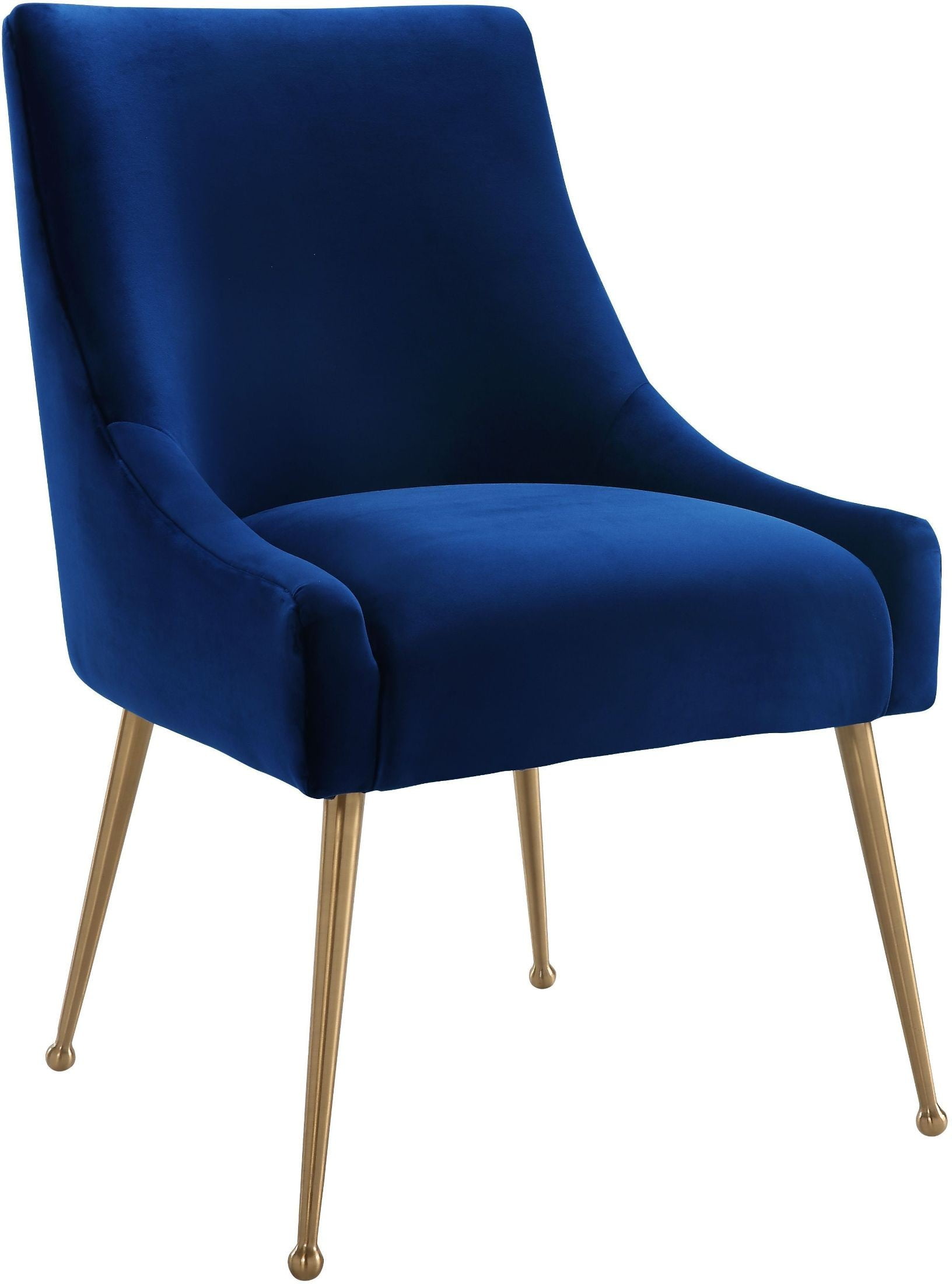 Beatrix Navy Velvet Side Chair from TOV | Coleman Furniture