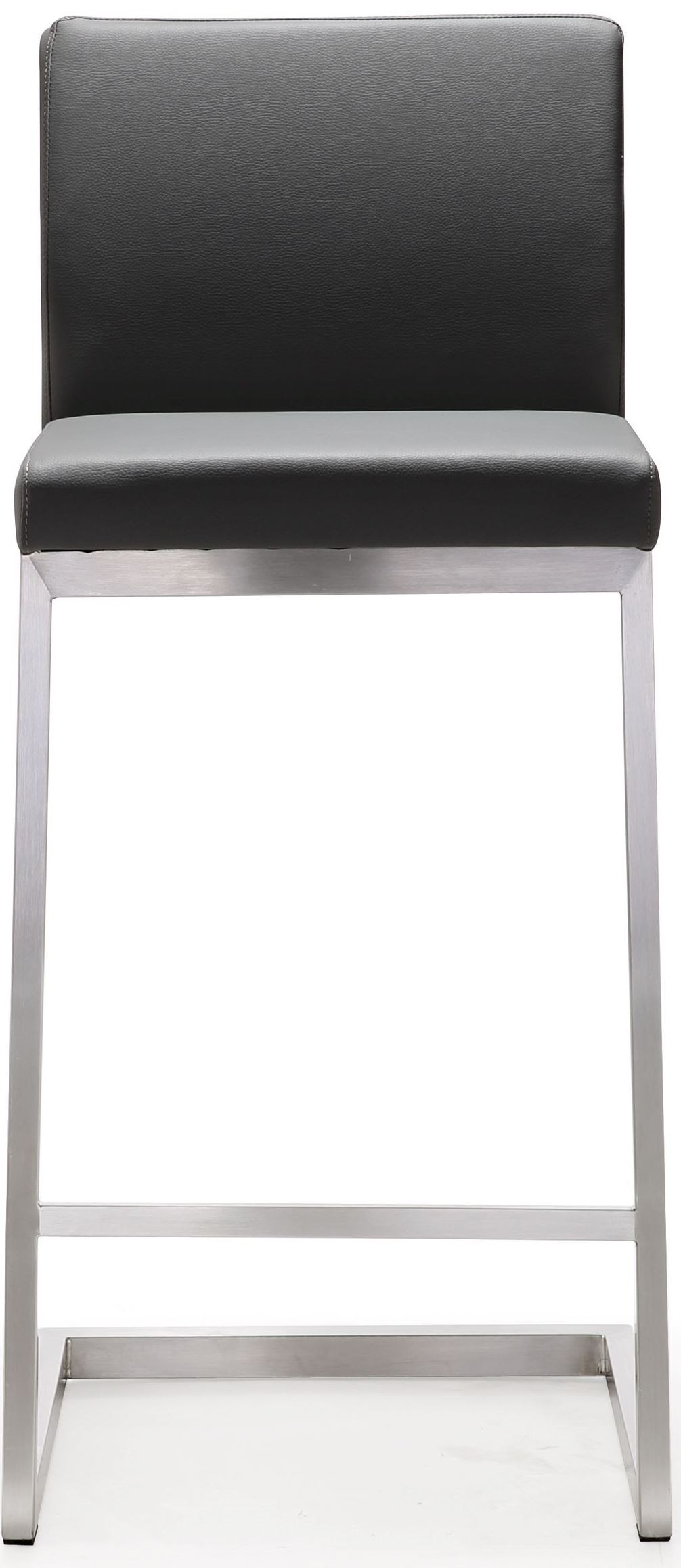 Parma Grey Stainless Steel Counter Stool Set of 2 from TOV (TOVK3606