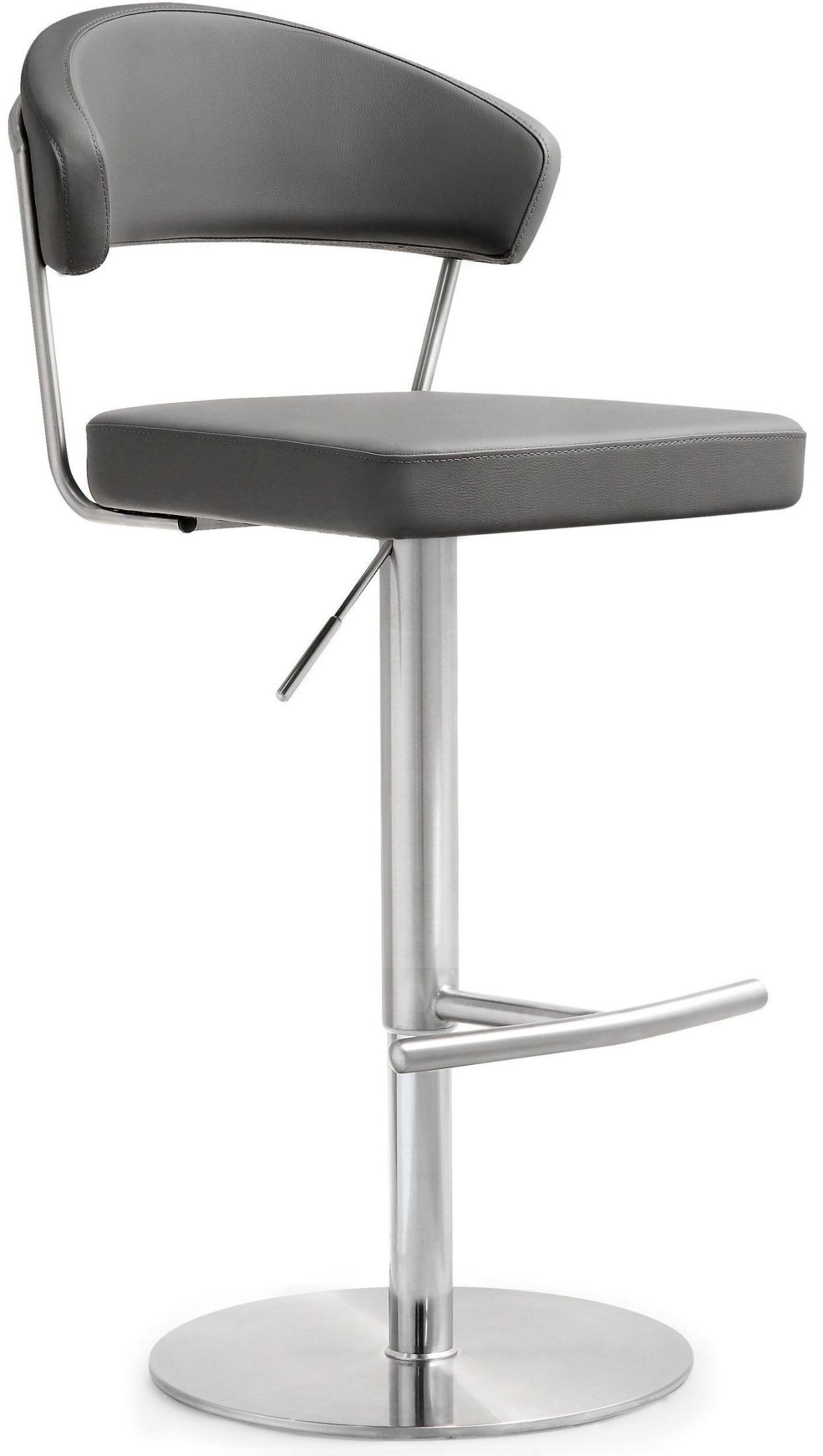 Cosmo Grey Stainless Steel Barstool from TOV Coleman Furniture