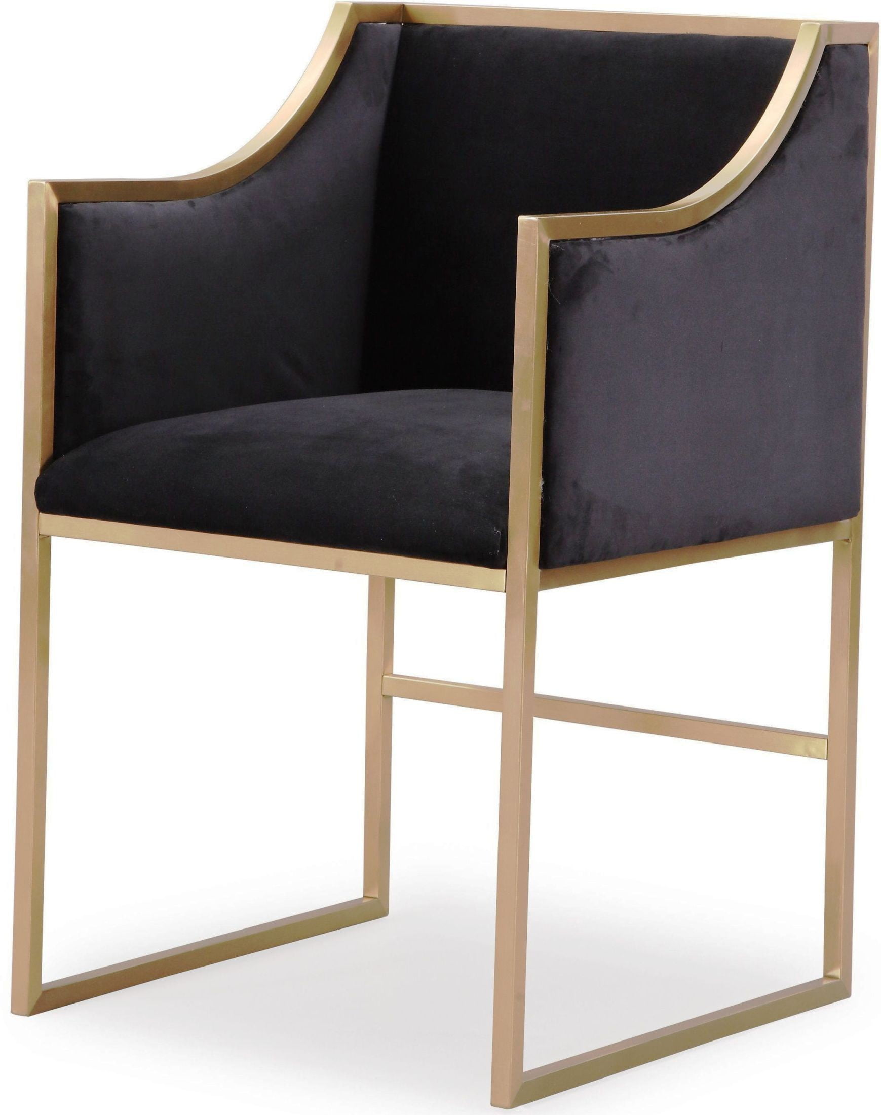 Atara Black Velvet Gold Chair from TOV Furniture (L6121) Coleman