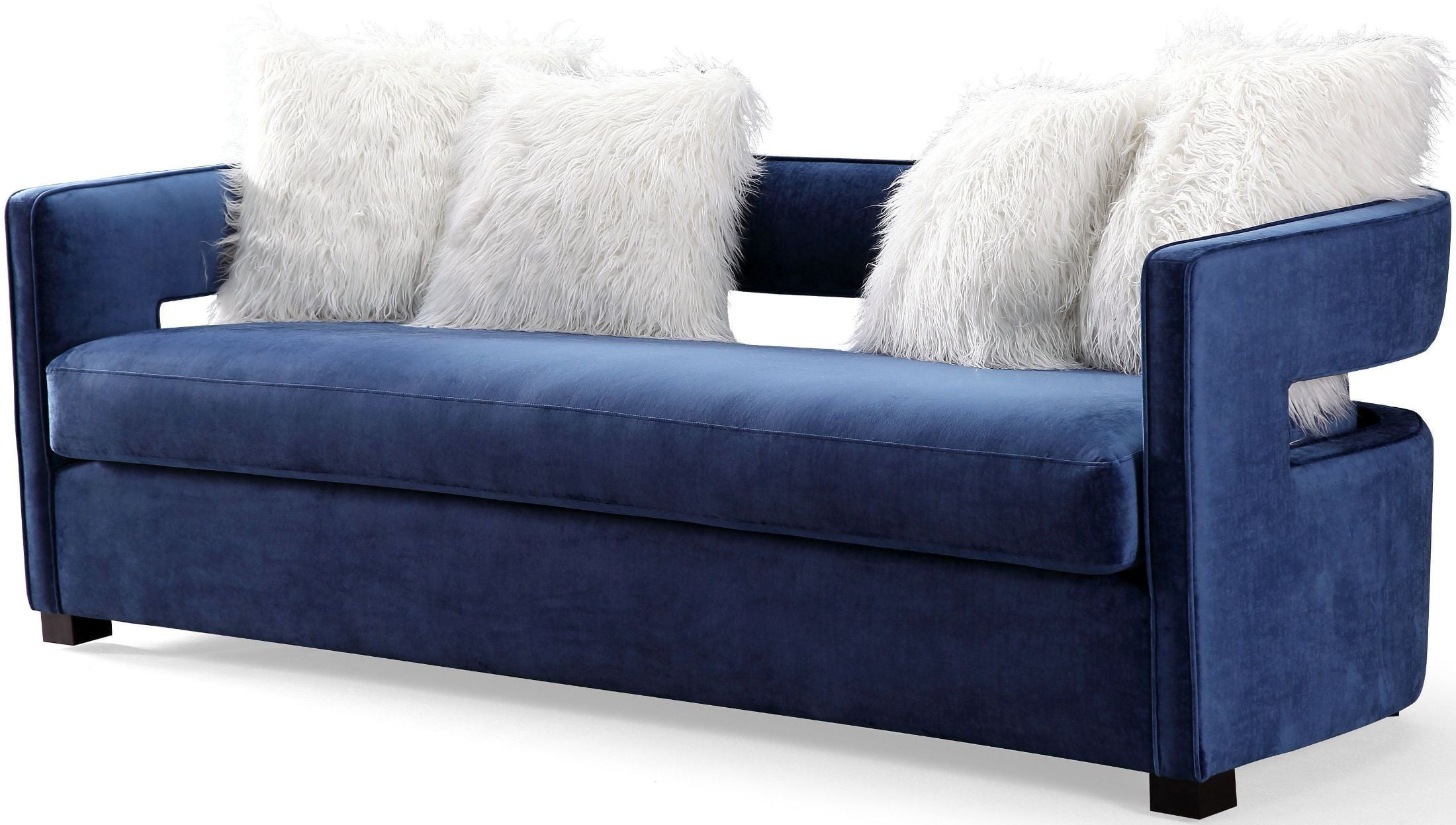 Kennedy Navy Velvet Sofa from TOV Furniture (L6126) Coleman Furniture