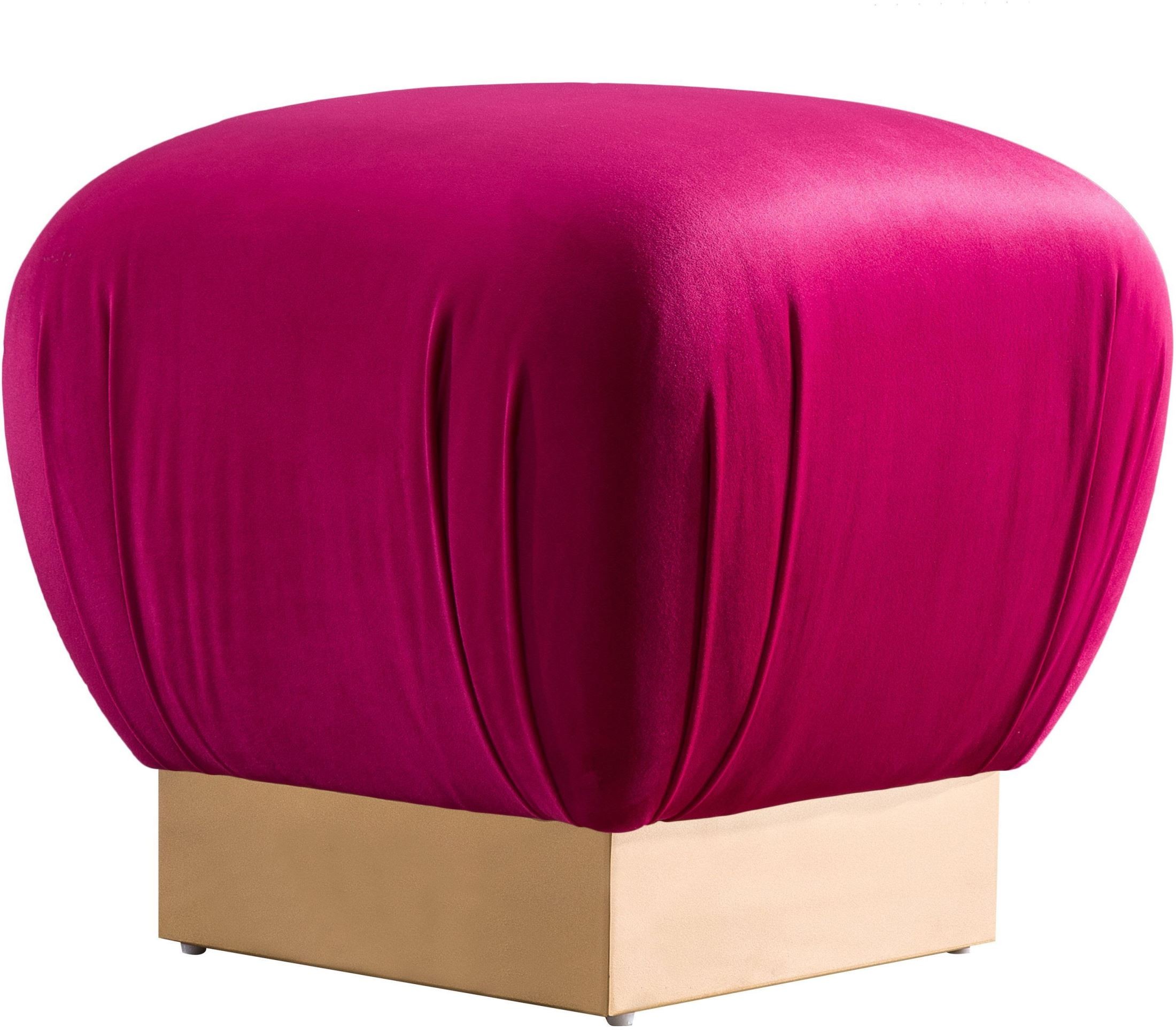 Lotus Hot Pink Ottoman from TOV Coleman Furniture