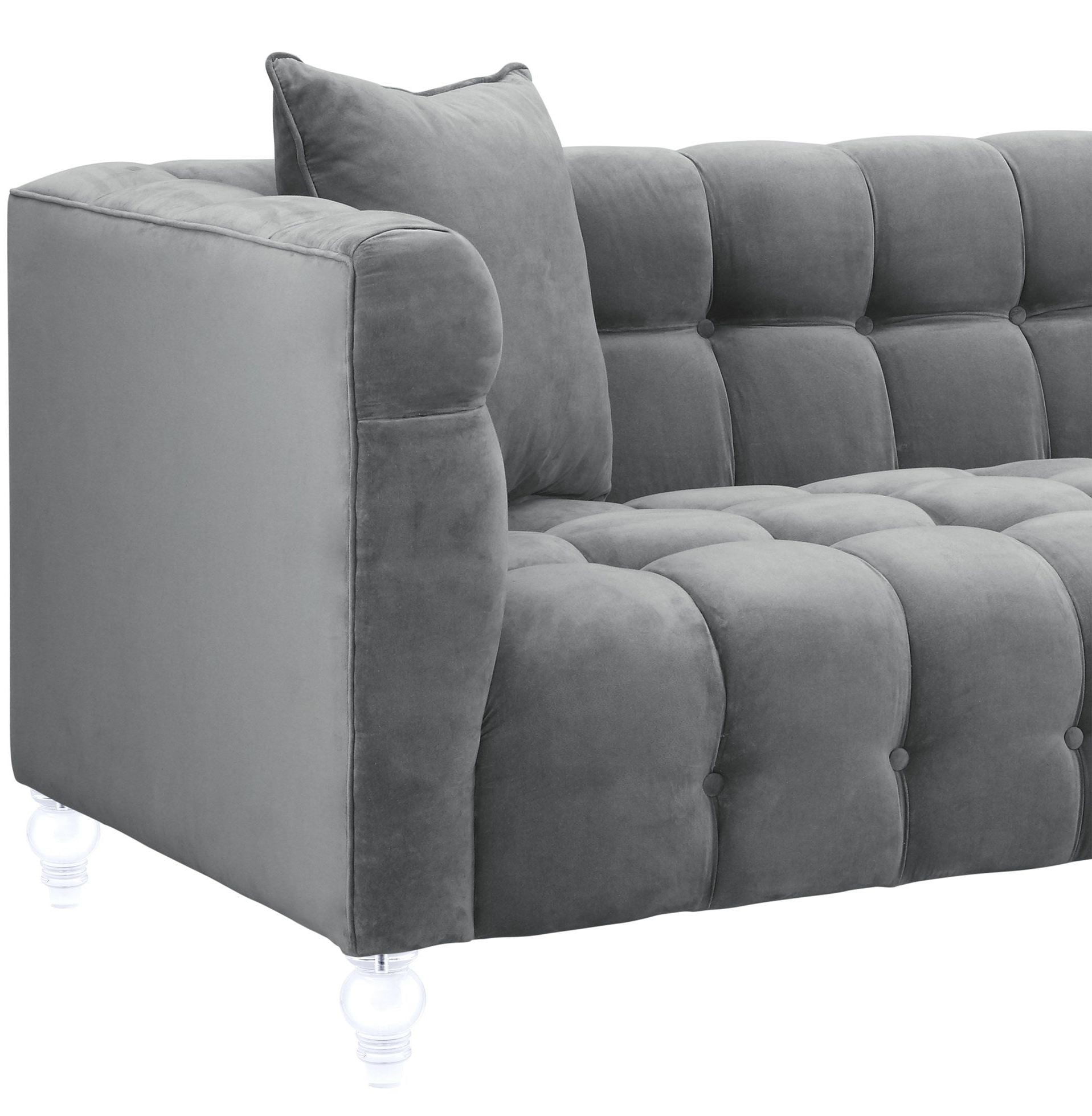 Bea Grey Velvet Sofa from TOV (TOVS100) Coleman Furniture