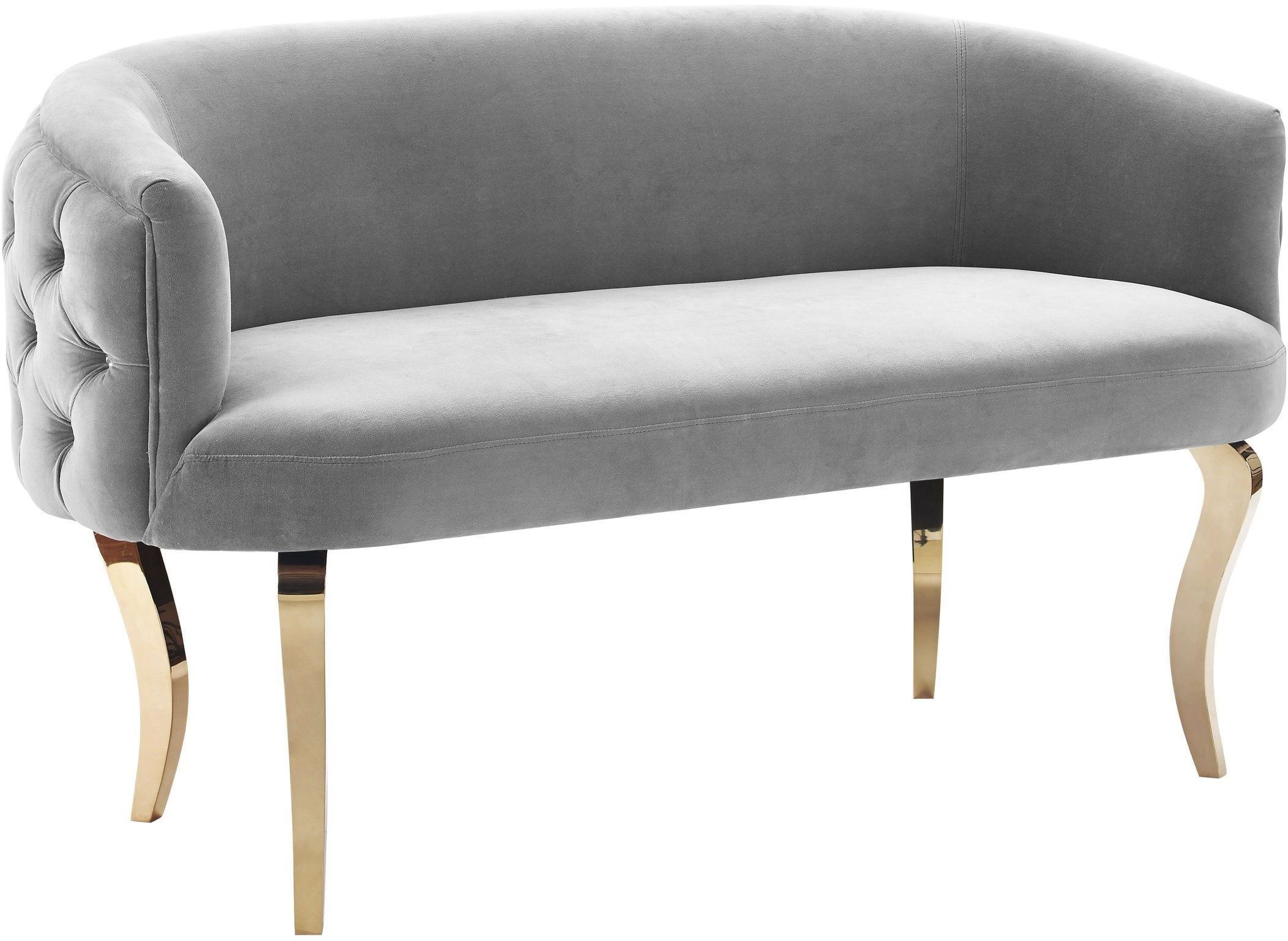 Adina Grey Velvet Loveseat from TOV Coleman Furniture
