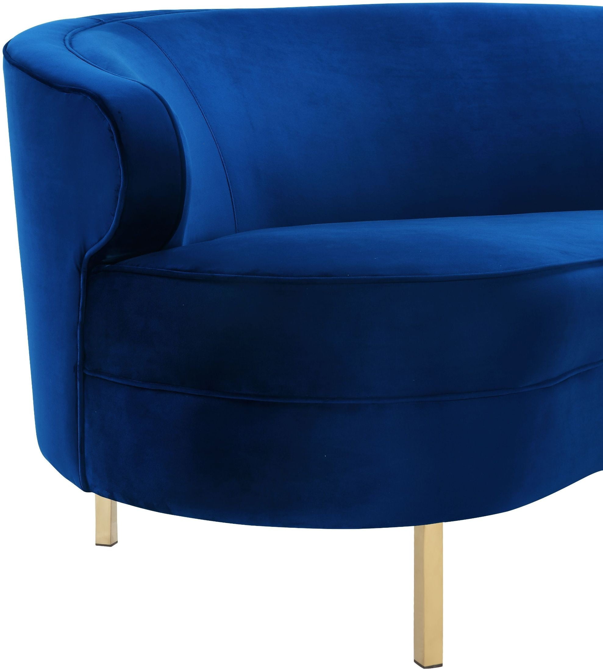 Baila Navy Velvet Sofa from TOV Coleman Furniture