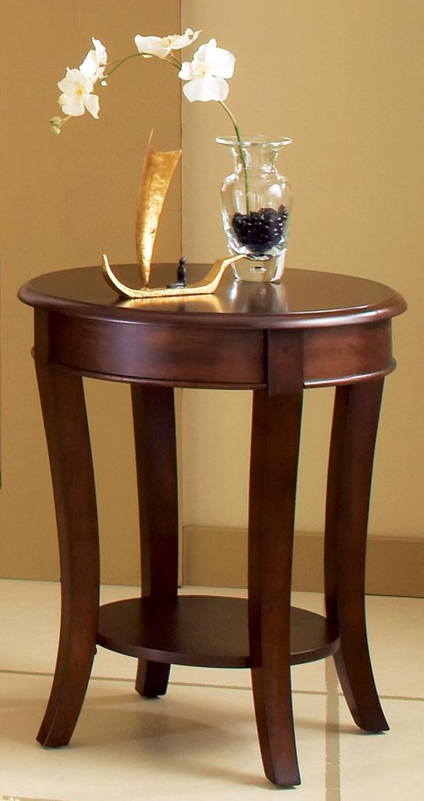 Troy Medium Brown Cherry End Table from Steve Silver (TY100E) Coleman