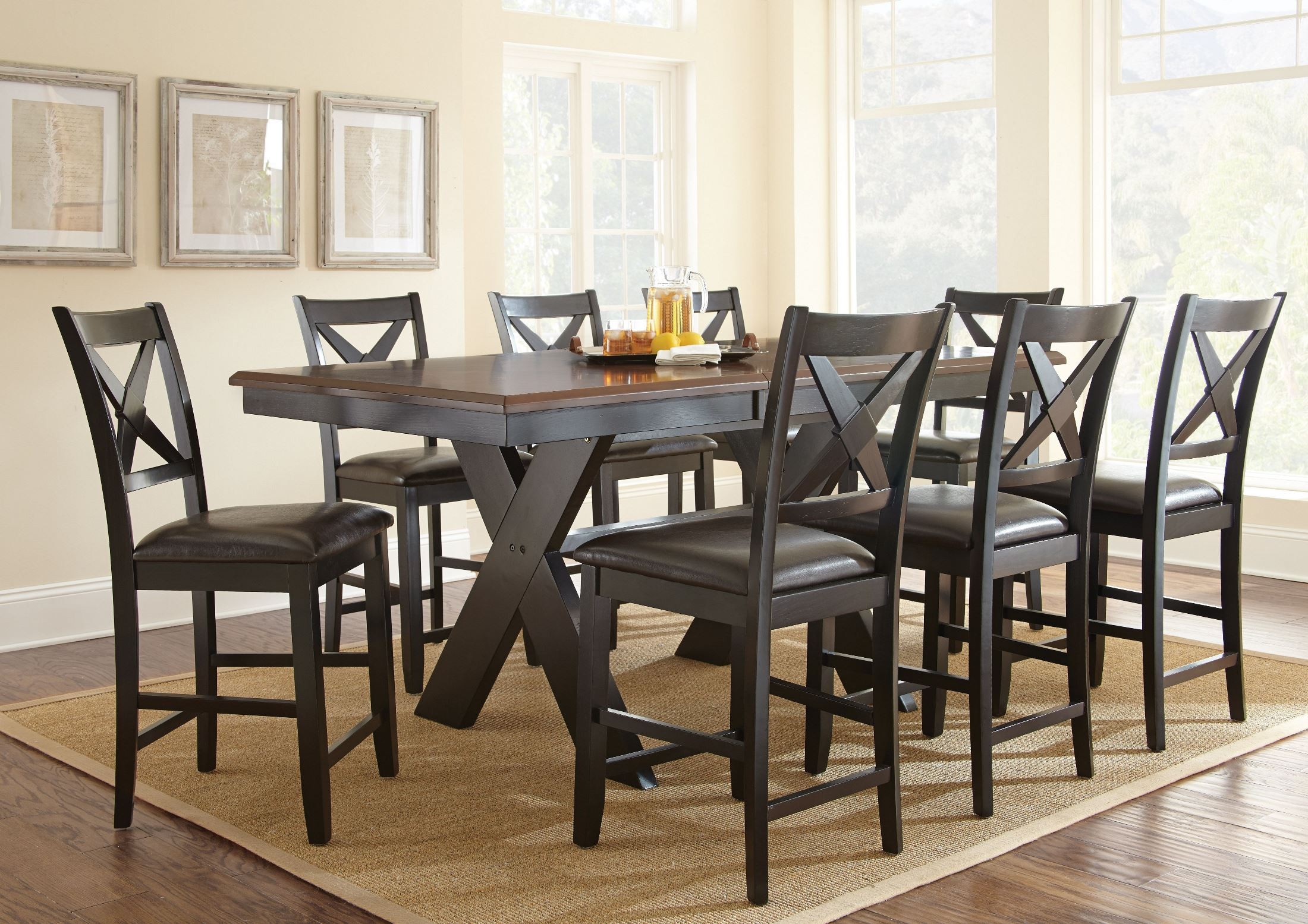 Light Wood Counter Height Dining Room Sets