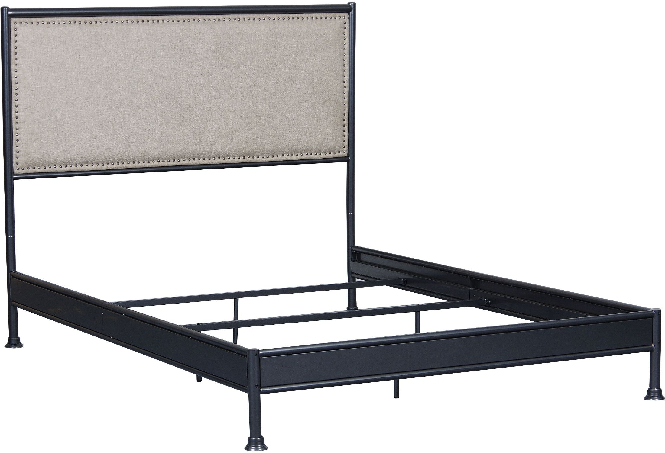 One Box Brushed Nickel Metal Queen Panel Bed from Pulaski Coleman