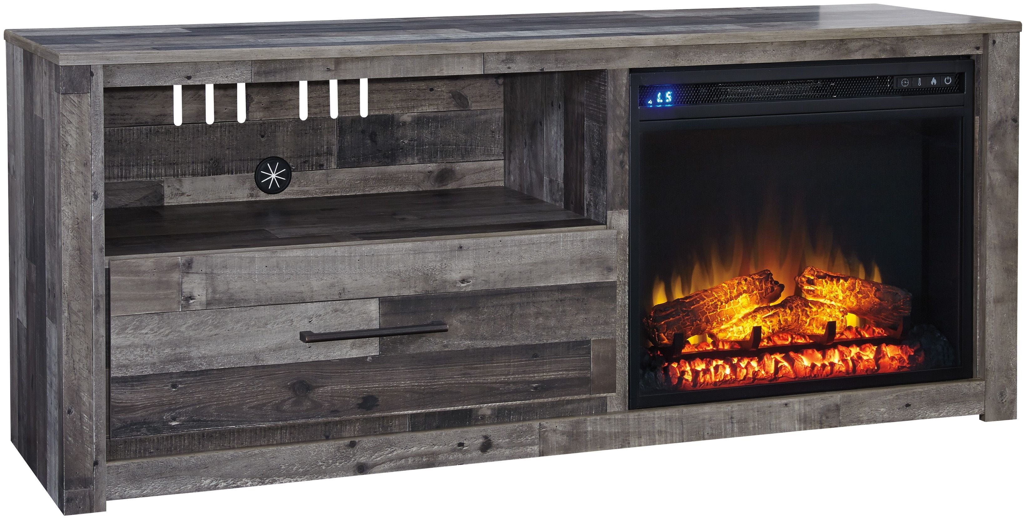 Derekson Gray LG TV Stand with Fireplace Insert from ...