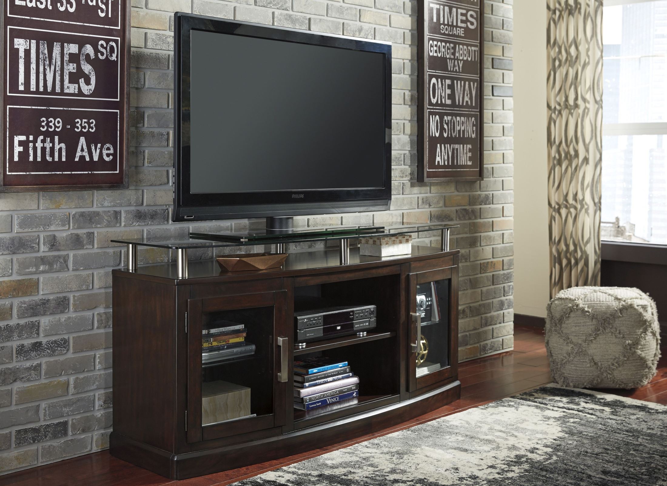 Chanceen Dark Brown Medium TV Stand from Ashley Coleman Furniture