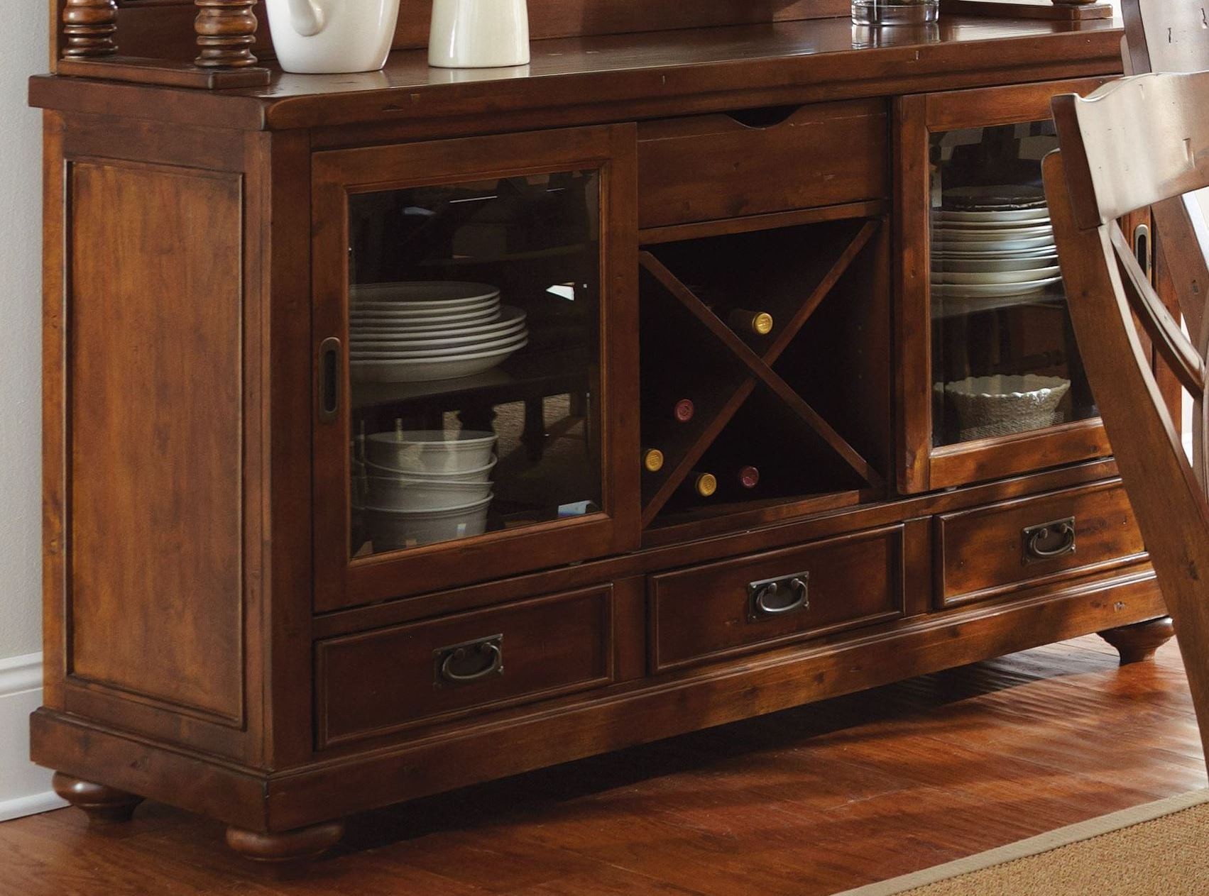 Wyndham Medium Cherry Buffet from Steve Silver (WD500B) Coleman Furniture