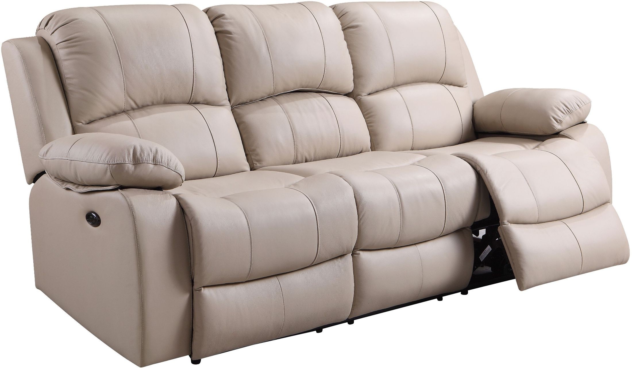 Shae Winnfield Taupe Power Reclining Living Room Set from Leather Italia Coleman Furniture