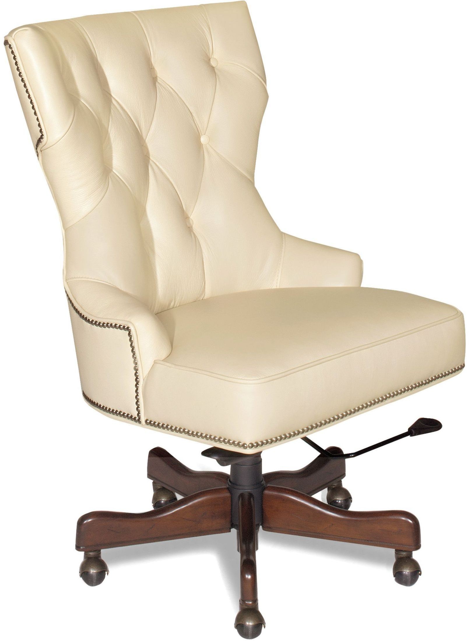 Primm Beige Leather Desk Chair from Hooker Coleman Furniture