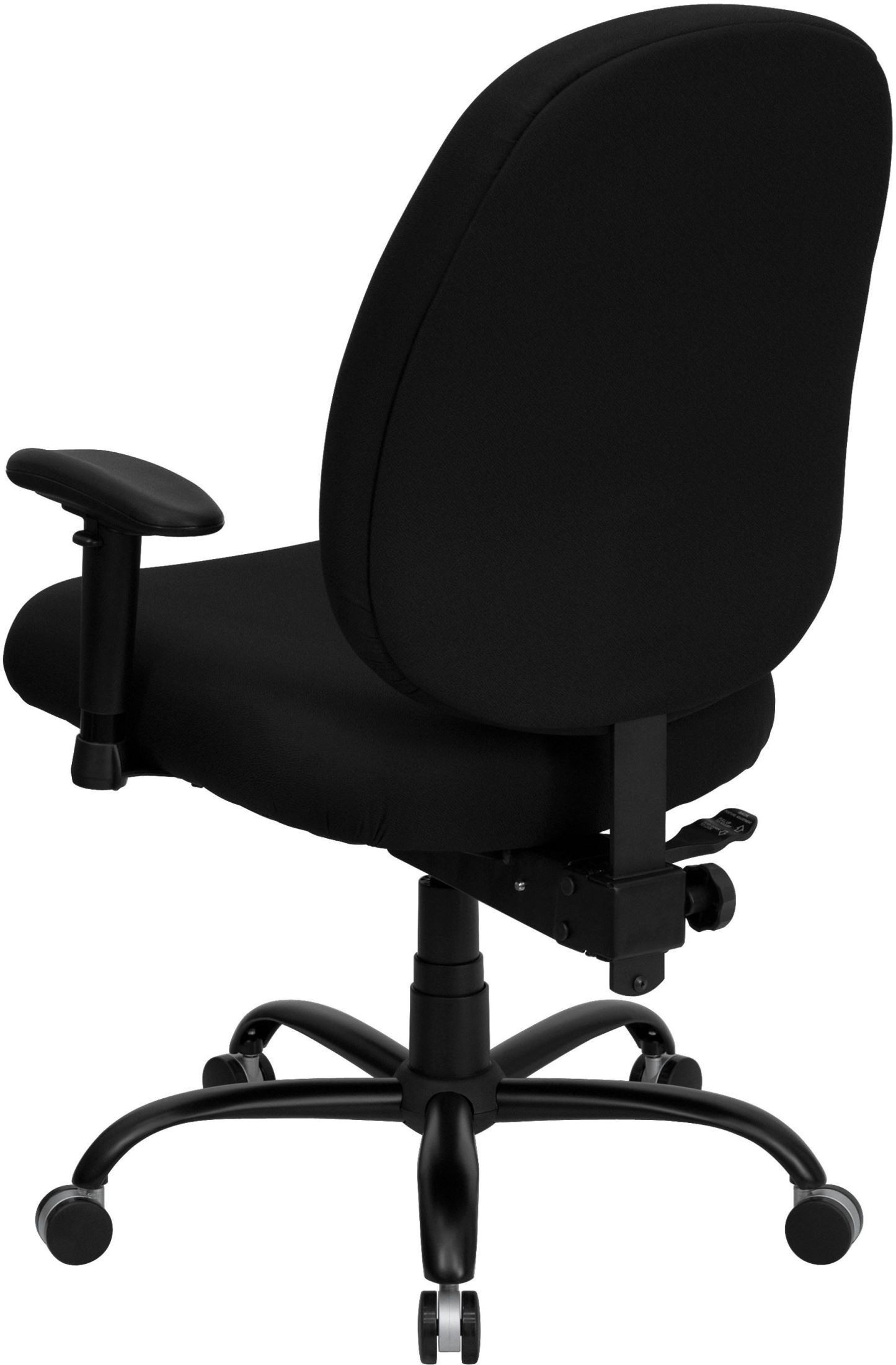 Hercules 500 Lb. Capacity Big And Tall Black Office Chair With Arms And Extra Wide Seat (Min