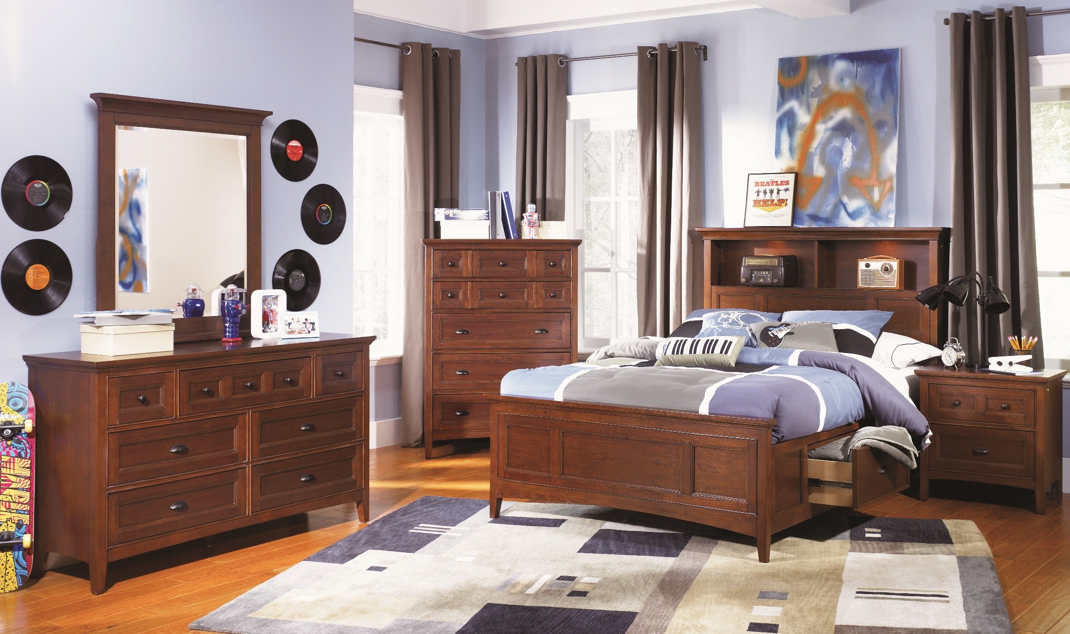 Riley Youth Bookcase Storage Bedroom Set from Magnussen Home (Y1873-58H