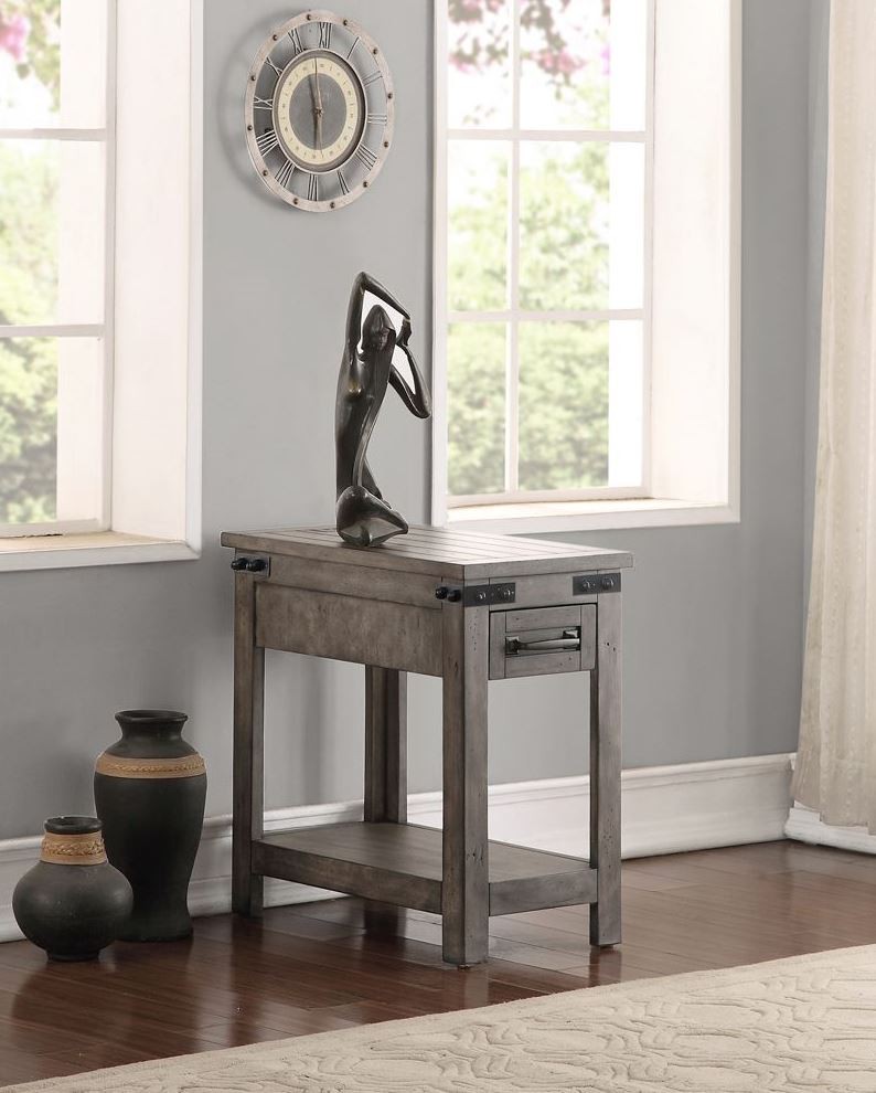 Storehouse Gray Drawer Chairside Table from Legends Furniture Coleman