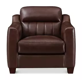 Upton Chestnut Leather Upholstered Accent Chair