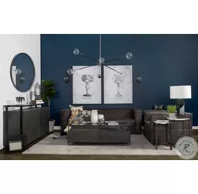 Lucas White Marble And Black Metal Accent Table Set Of 2