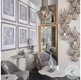 Pinera Irregular White Marble And Gold Metal Console Table