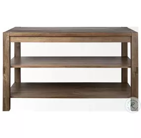 Emeril Brown 2 Tier Smooth Counter Top Kitchen Island