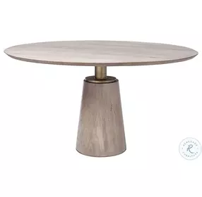 Maxwell Light Brown Wood 54" Round Dining Room Set