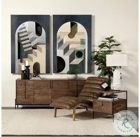 Glenn Dark Brown Wood And Black Iron 2 Door Cabinet Sideboard