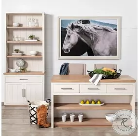 Fairview White And Medium Brown 3 Shelf Shelving Unit