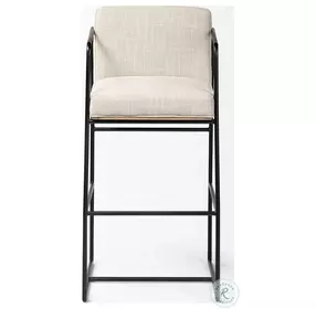Stamford Light Beige Fabric Bar Stool