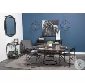 Chriselle Black And Glass Two Tier Bar Cart