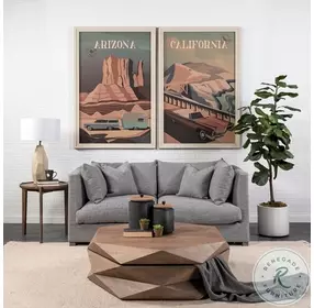 Arreto Medium Brown Hexagonal Hinged Storage Large Coffee Table