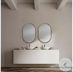 Sylvia Gold Oval Mirror