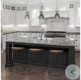 Seagram Brown Wood And Black Metal Bar Stool