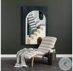 Pierre Beige Fabric Lounge Chaise