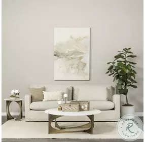 Reinhold White Marble And Gold Metal Round Coffee Table