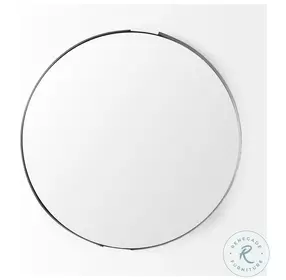 Adrianna Black Metal Round Mirror