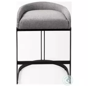 Hollyfield Gray Fabric Counter Height Stool