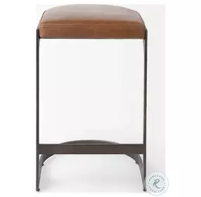 Tyson Brown Leather Counter Height Stool