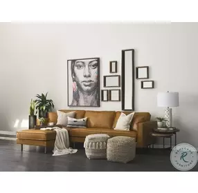 Marquisa Light Brown Wood And Black Metal Side Table Set Of 2