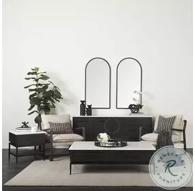 Giovanna Black Metal 24" x 49" Vanity Mirror