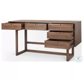 Grier Medium Brown Cane Office Desk