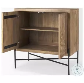 Cairo Brown Solid Wood 2 Door Accent Cabinet