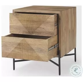 Cairo Brown 2 Drawer Accent Table