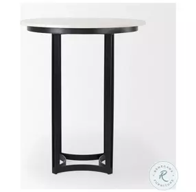 Tanner White Marble And Matte Black Metal Bistro Table