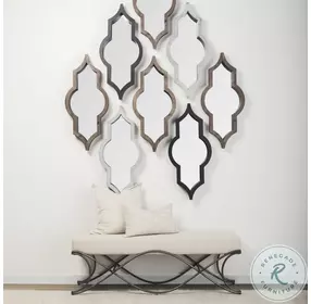 Tamanar Brown Wood Wall Mirror